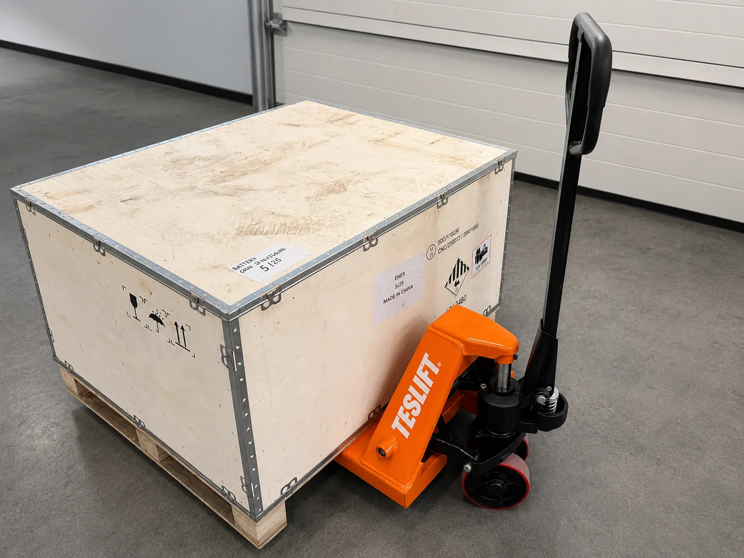 Teslift ručni paletar 5000 kg – 550 × 1150 mm – PU točkići
