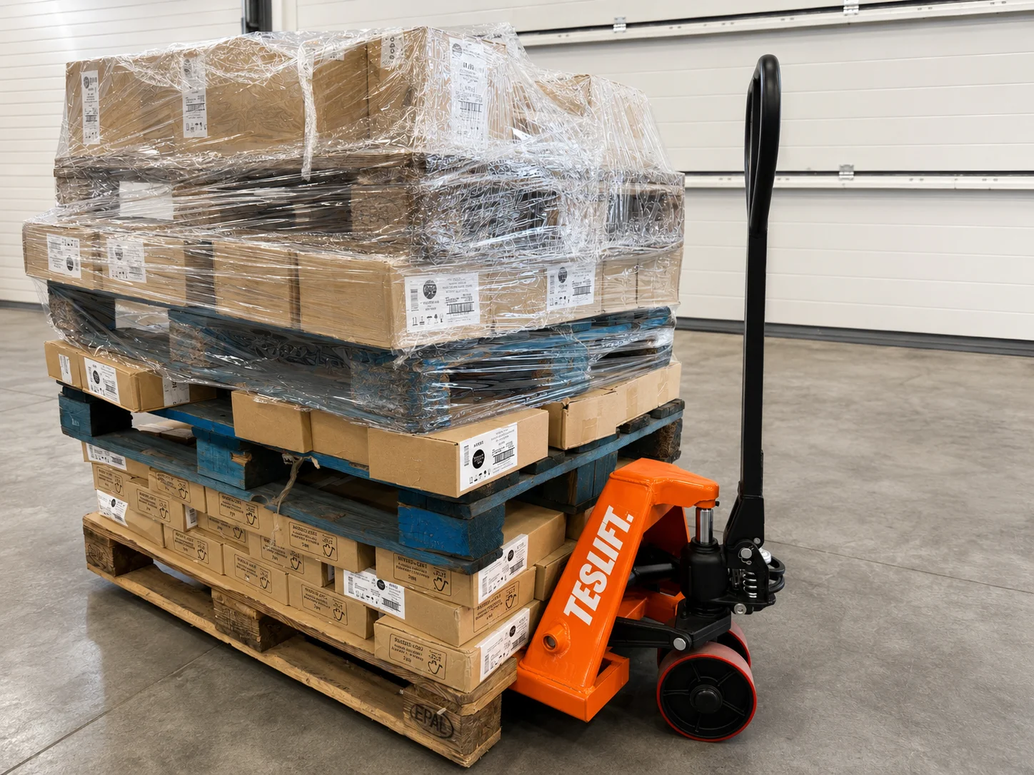 Teslift ručni paletar 2000 kg – 550 × 1150 mm – PU točkići